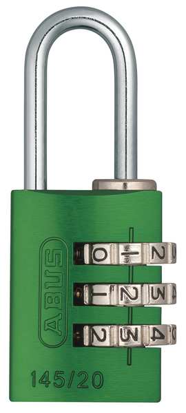 Combination Padlock, Side, Black/Silver