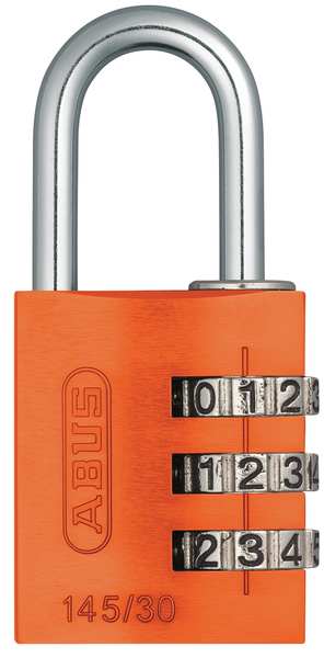 Combination Padlock, Side, Black/Silver