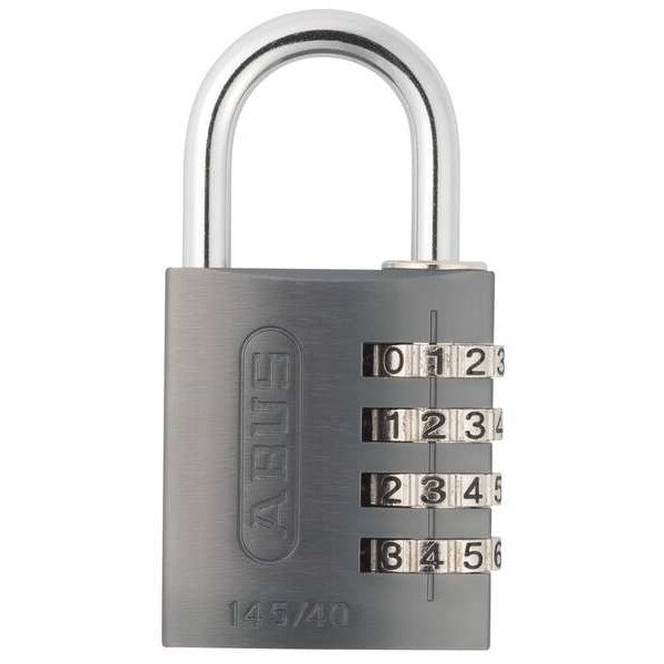 Combination Padlock, Side, Black/Silver