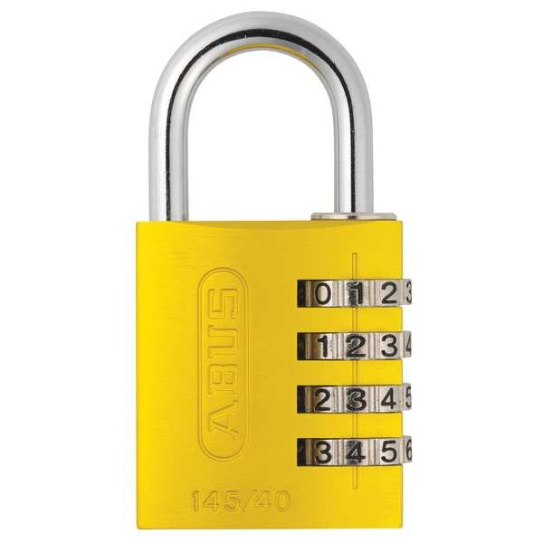 Combination Padlock, Side, Black/Silver