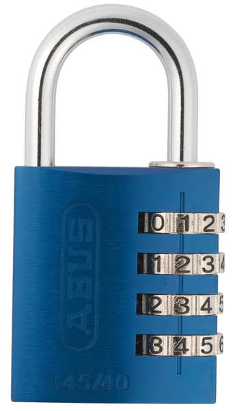 Combination Padlock, Side, Black/Silver