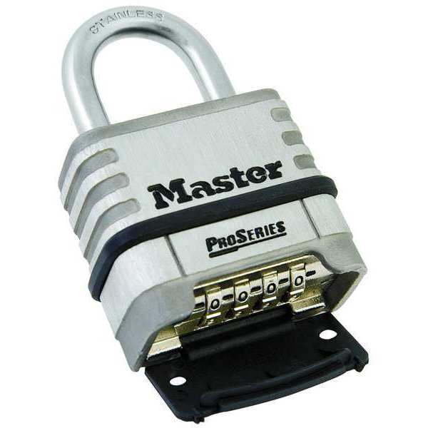 Combination Padlock, Bottom, Black/Silver