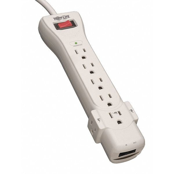 Datacom Surge Protector, 7 Outlet, Gray