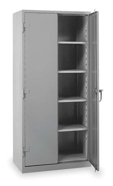 14 ga. ga. Steel Storage Cabinet, 36 in W, 64 in H, Stationary