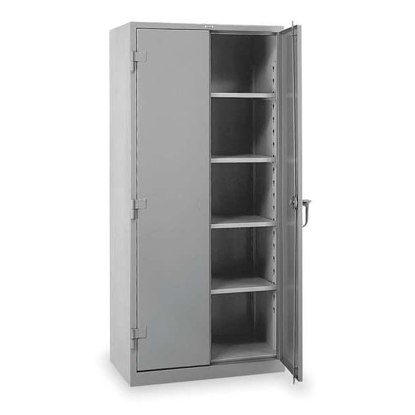 14 ga. ga. Steel Storage Cabinet, 36 in W, 82 in H, Stationary