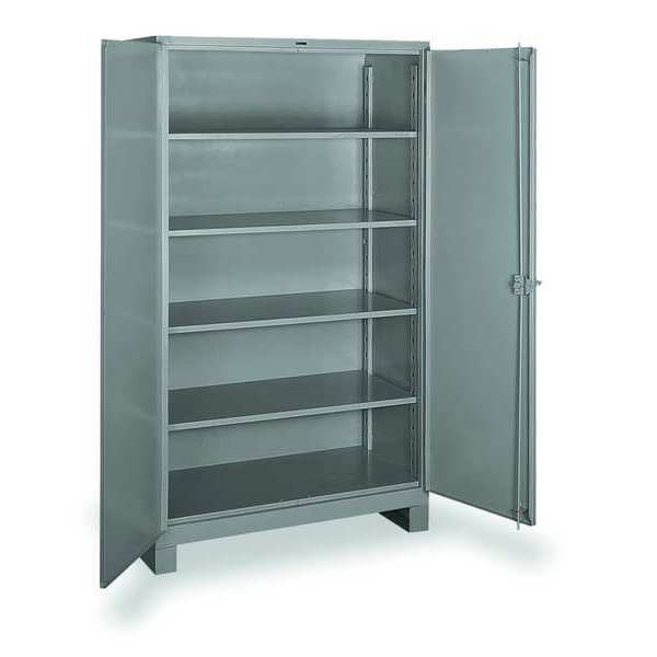 14 ga. ga. Steel Storage Cabinet, 36 in W, 64 in H, Stationary