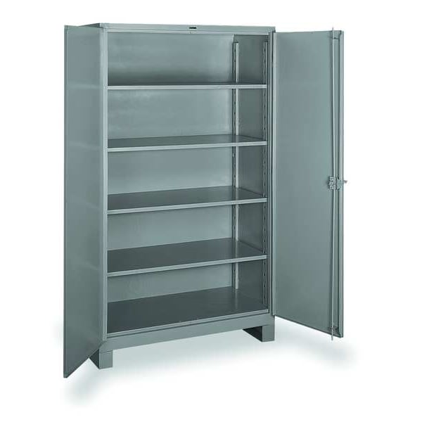 14 ga. ga. Steel Storage Cabinet, 36 in W, 82 in H, Stationary