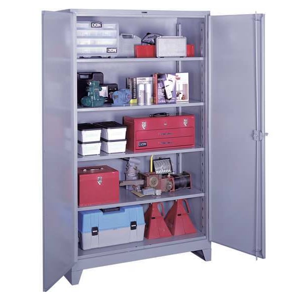 14 ga. ga. Steel Storage Cabinet, 36 in W, 82 in H, Stationary