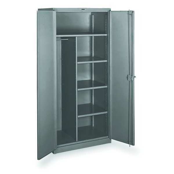 14 ga. ga. Steel Storage Cabinet, 36 in W, 82 in H, Stationary