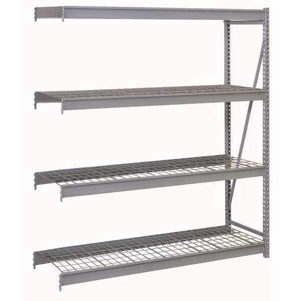 Add-On Bulk Storage Rack, 24 in D, 72 in W, 4 Shelves