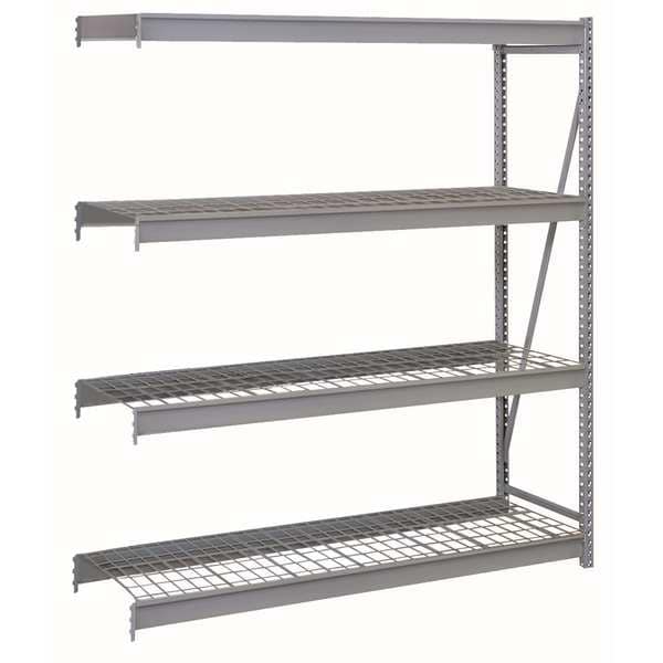 Add-On Bulk Storage Rack, 36 in D, 72 in W, 4 Shelves