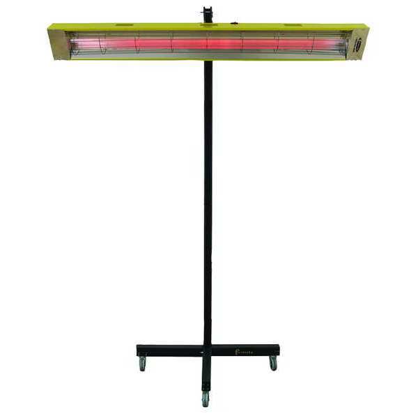Electric Infrared Heater, Stand, Galvanized Steel, 5120 BtuH, 120V AC