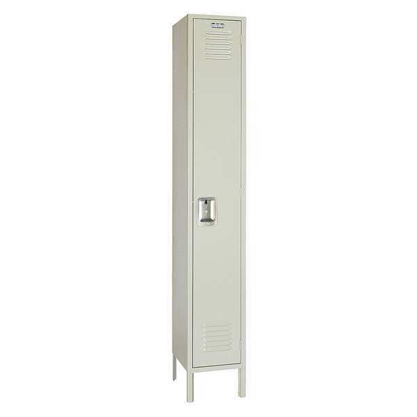 Wardrobe Locker, 12 in W, 15 in D, 66 in H, (1) Tier, (1) Wide, Putty