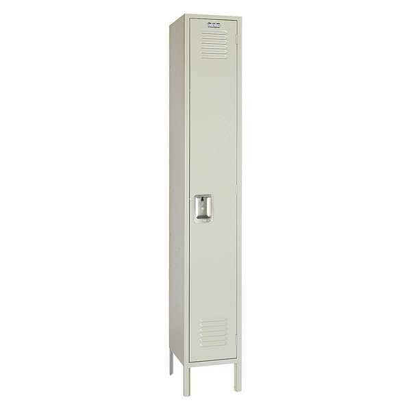 Wardrobe Locker, 12 in W, 18 in D, 78 in H, (1) Tier, (1) Wide, Dove Gray