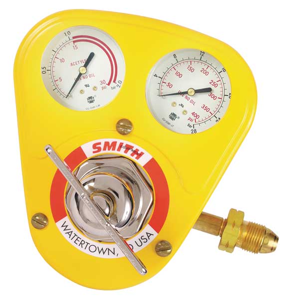 Gas Regulator, Single Stage, CGA-300, 15 psi, Use With: Acetylene