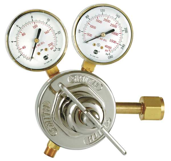 Gas Regulator, Single Stage, CGA-540, 175 psi, Use With: Oxygen