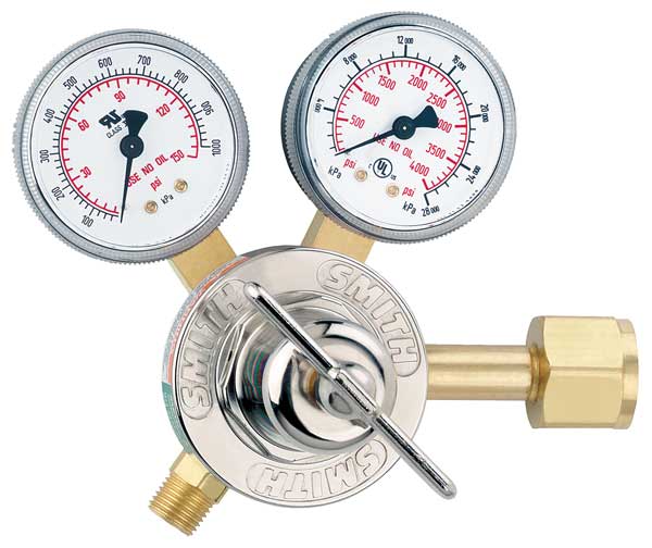 Gas Regulator, Single Stage, CGA-540, 100 psi, Use With: Oxygen