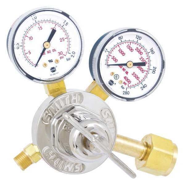 Gas Regulator, Single Stage, CGA-540, 20 psi, Use With: Oxygen