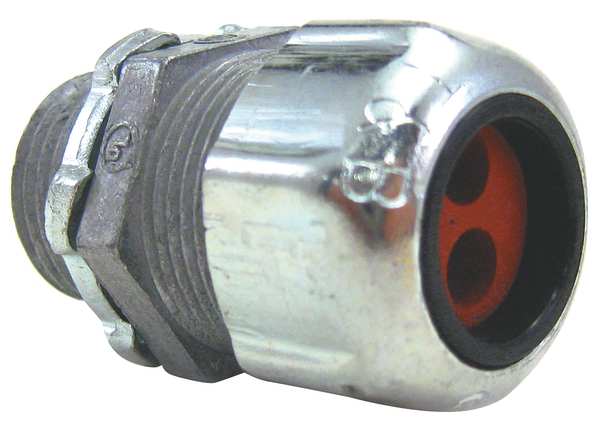 Liquid Tight Connector, 1/2in., Silver