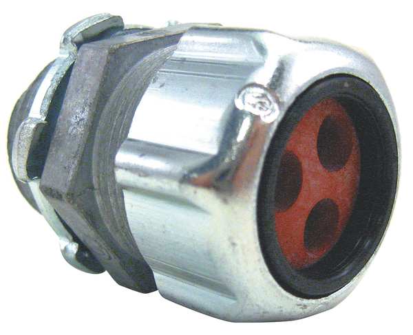 Liquid Tight Connector, 3/4in., Silver