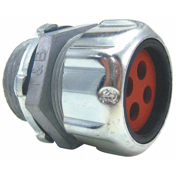 Liquid Tight Connector, 1 in., Silver