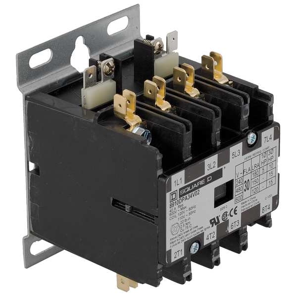208/240VAC Non-Reversing Definite Purpose Contactor 4P 30A