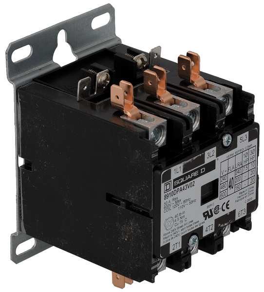 277VAC Non-Reversing Definite Purpose Contactor 3P 40A