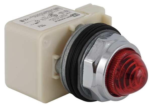Pilot Light, LED, 24V, 30mm, Chrome, RD