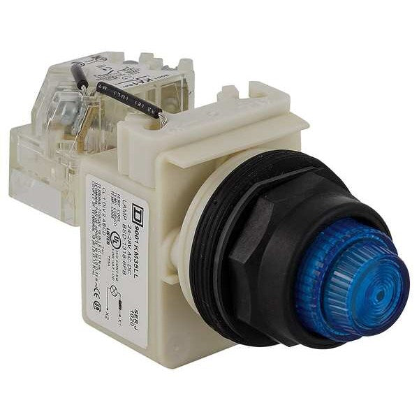 Push to Test Pilot Light, Blue, LED