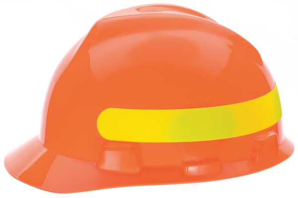 Front Brim Hard Hat, Type 1, Class E, Ratchet (4-Point), Orange