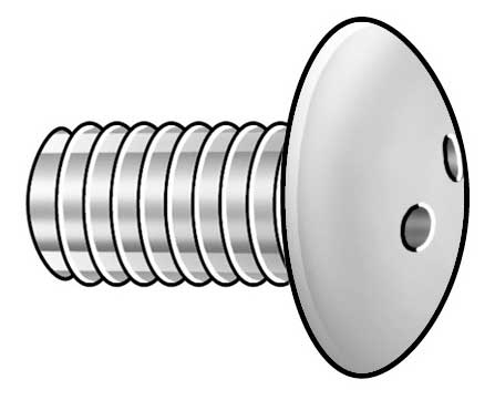 #8-32 x 3/4 in Spanner Truss Tamper Resistant Screw, 18-8 Stainless Steel, Plain Finish, 10 PK