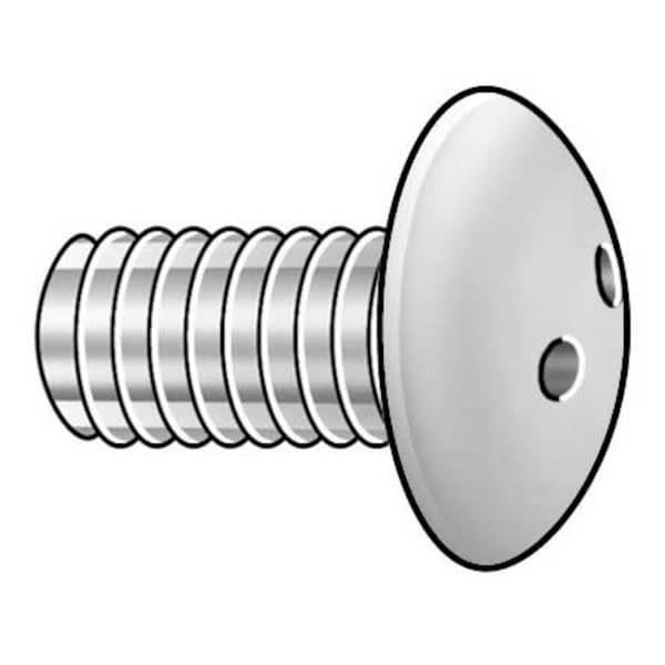 #8-32 x 1/2 in Spanner Truss Tamper Resistant Screw, 18-8 Stainless Steel, Plain Finish, 10 PK