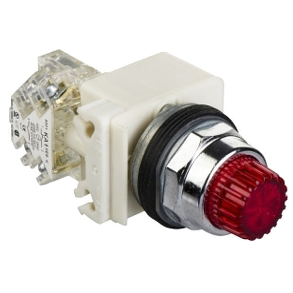 Illuminated Push Button, 30 mm, 1NO/1NC, Red