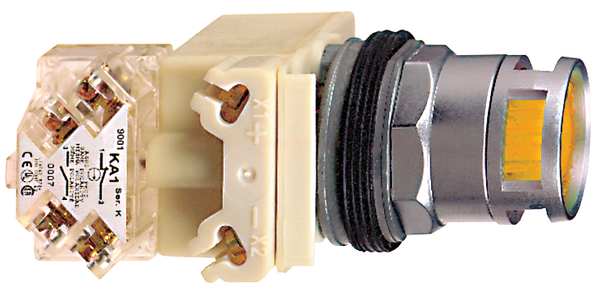 Illuminated Push Button, 30 mm, 1NO/1NC, Amber