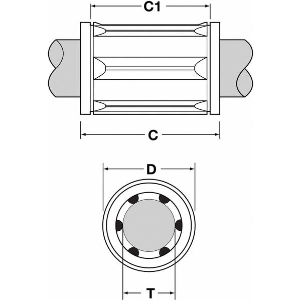 Ball Bushing, Bore Dia 4.000 In