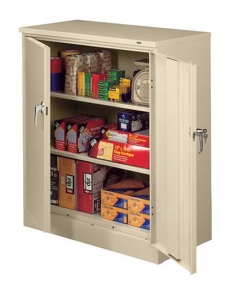 22 ga. Carbon Steel Storage Cabinet, 36 in W, 42 in H, Stationary