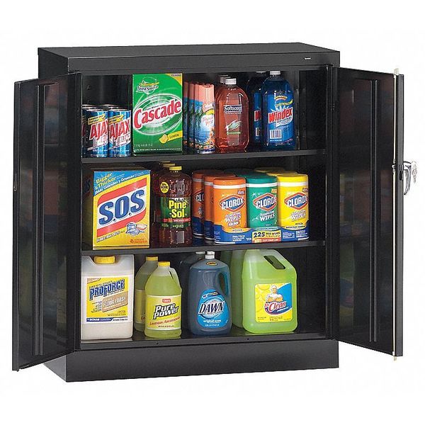 22 ga. ga. Carbon Steel Storage Cabinet, 36 in W, 42 in H, Stationary