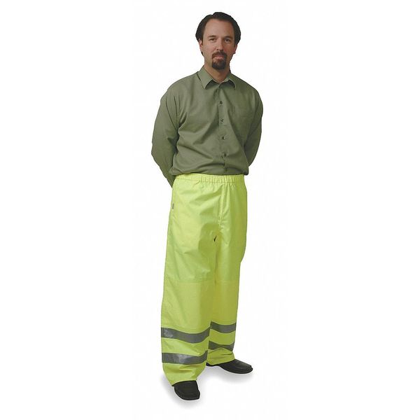 Hi-Vis Rain Bib Overall, Yellow/Green, 3XL