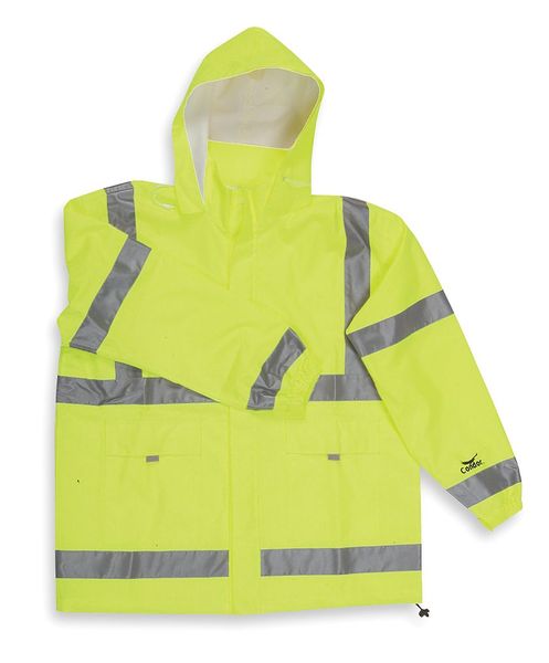 Rain Jacket Hood, Hi-Vis YelloGreen, 2XL
