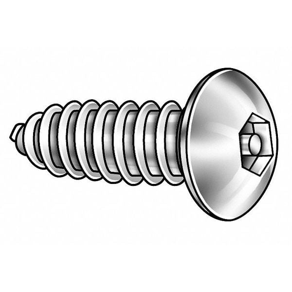#8 x 3/4 in Torx Button Tamper Resistant Screw, Steel, Black Oxide Finish, 25 PK