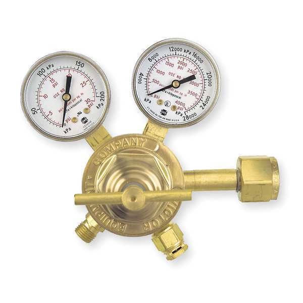 Gas Regulator, Single Stage, CGA-510, 2 to 15 psi, Use With: Acetylene