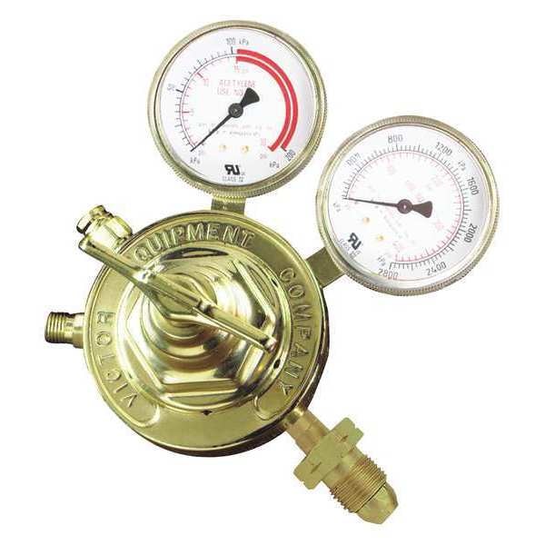 Gas Regulator, Single Stage, CGA-510, 2 to 15 psi, Use With: Acetylene