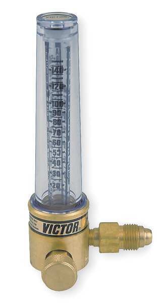 Flowmeter, Three Stage, 1/4 in MNPT, 25 psi, Use With: Argon, Helium