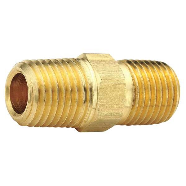 Brass Hex Nipple, MNPT, 1/2