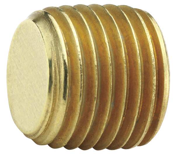 Brass Countersunk Hex Head Plug, MNPT, 3/8