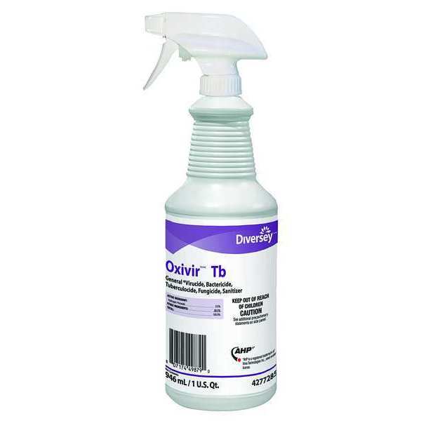 Cleaner and Disinfectant, 32 oz. Trigger Spray Bottle, Unscented, Colorless