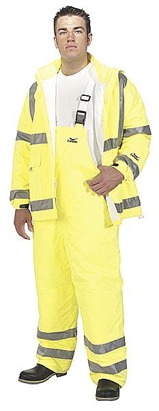 Rain Bib Overall, Hi-Vis Yellow/Green, 2XL