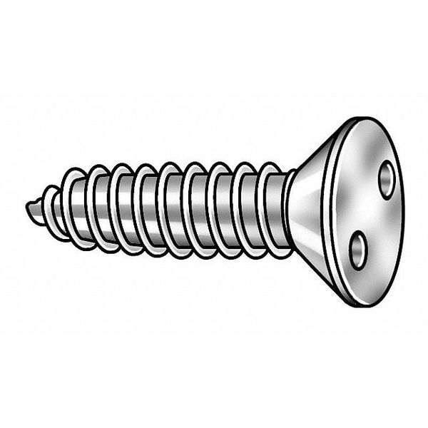1-1/2 in Spanner Flat Tamper Resistant Screw, 18-8 Stainless Steel, Plain Finish, 25 PK