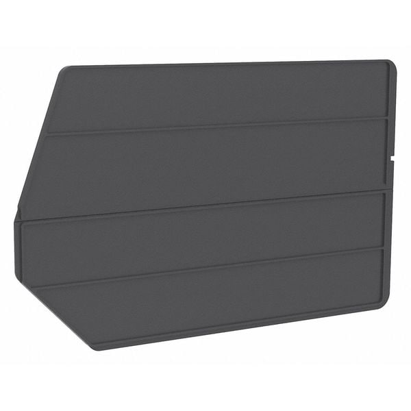 Plastic Divider, Black, 17 1/8 in L, Not Applicable W, 10 3/8 in H