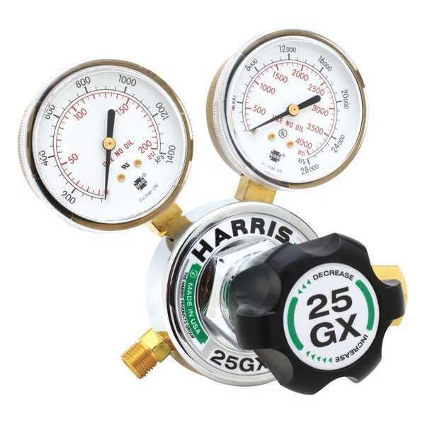 Gas Regulator, Single Stage, CGA-540, 0 to 100 psi, Use With: Oxygen